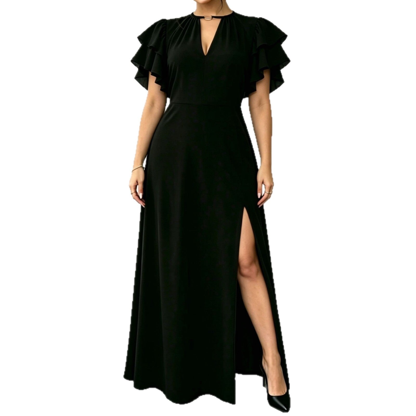 Elegantes Kleid mit V-Ausschnitt