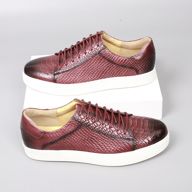 Geprägte Schnürschuhe aus Leder für Herren – Bild 1 | LuxeStyle