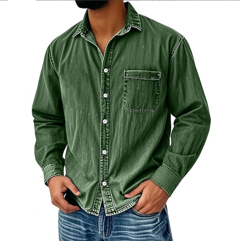 Herren Langarmhemd im Used-Look – Bild 6 | LuxeStyle