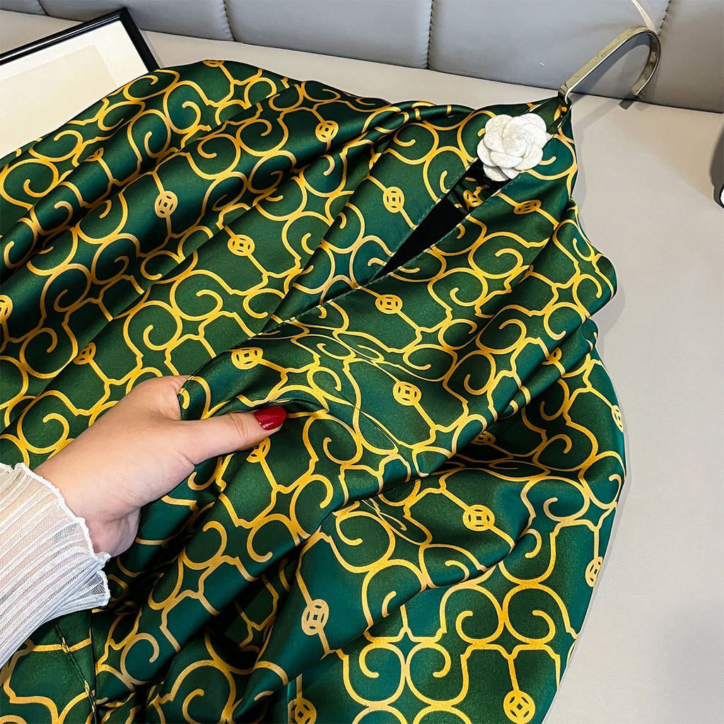 Grüner Schal aus Polyesterfaser – Bild 4 | LuxeStyle