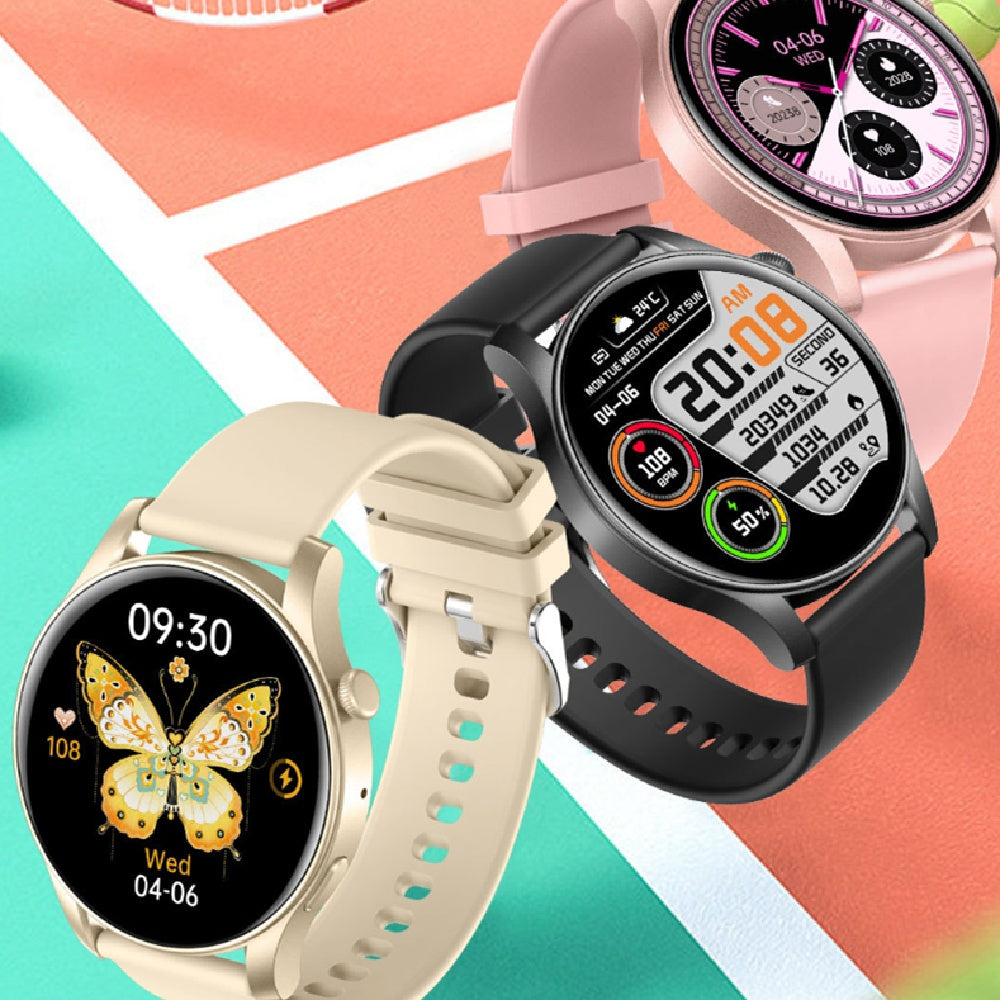 Smartwatch mit Bluetooth-Telefonie und Herzfrequenz