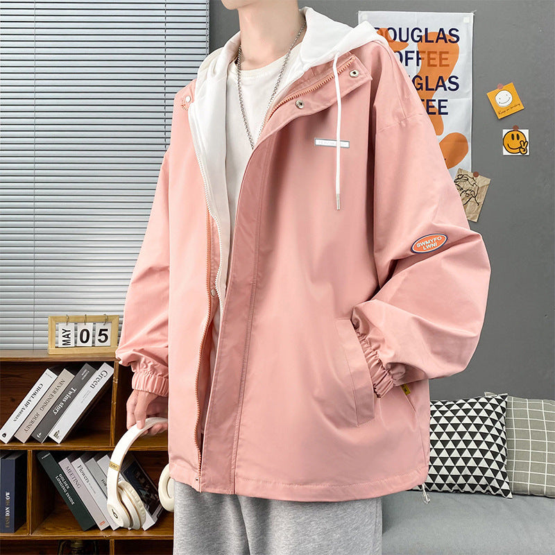 Herren Slim-Fit Kapuzenjacke Korean-Style