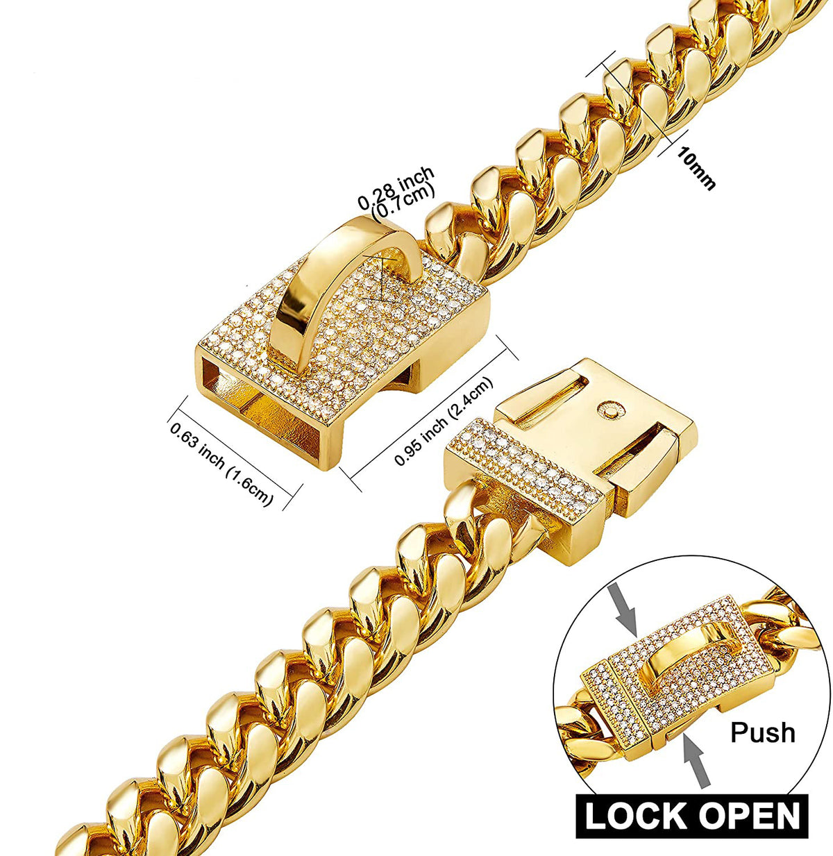 Hundehalsband aus Edelstahl – Geometrisches Muster – Bild 3 | LuxeStyle