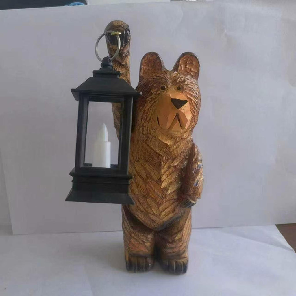 Holzgeschnitzte Bärenfigur mit LED-Licht – Bild 3 | LuxeStyle