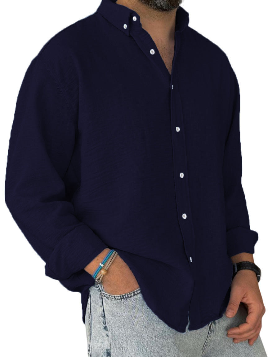 Herren Langarm Button-Down Hemd