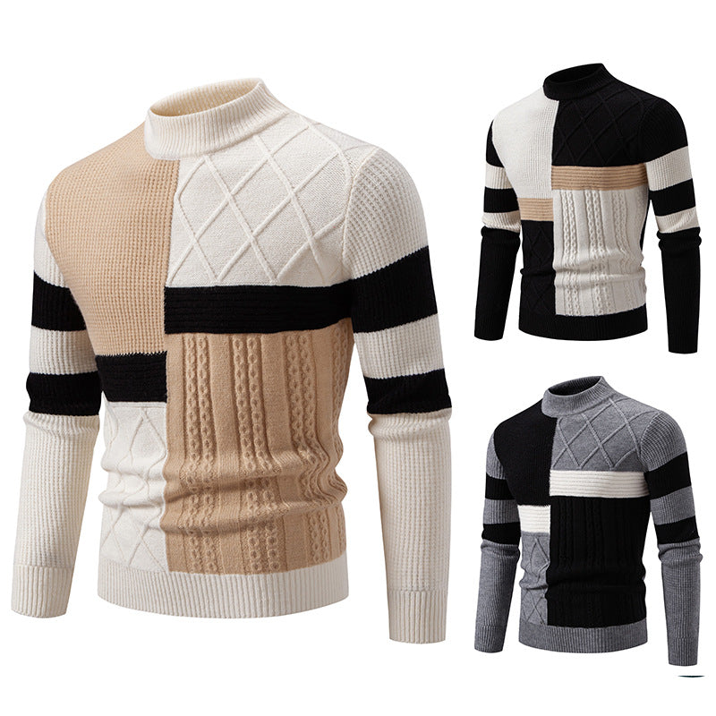 Farbblock-Pullover für Herren