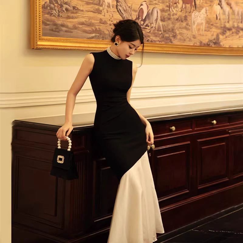 Elegantes schwarzes Strick-Maxikleid mit Fischschwanz – Bild 2 | LuxeStyle