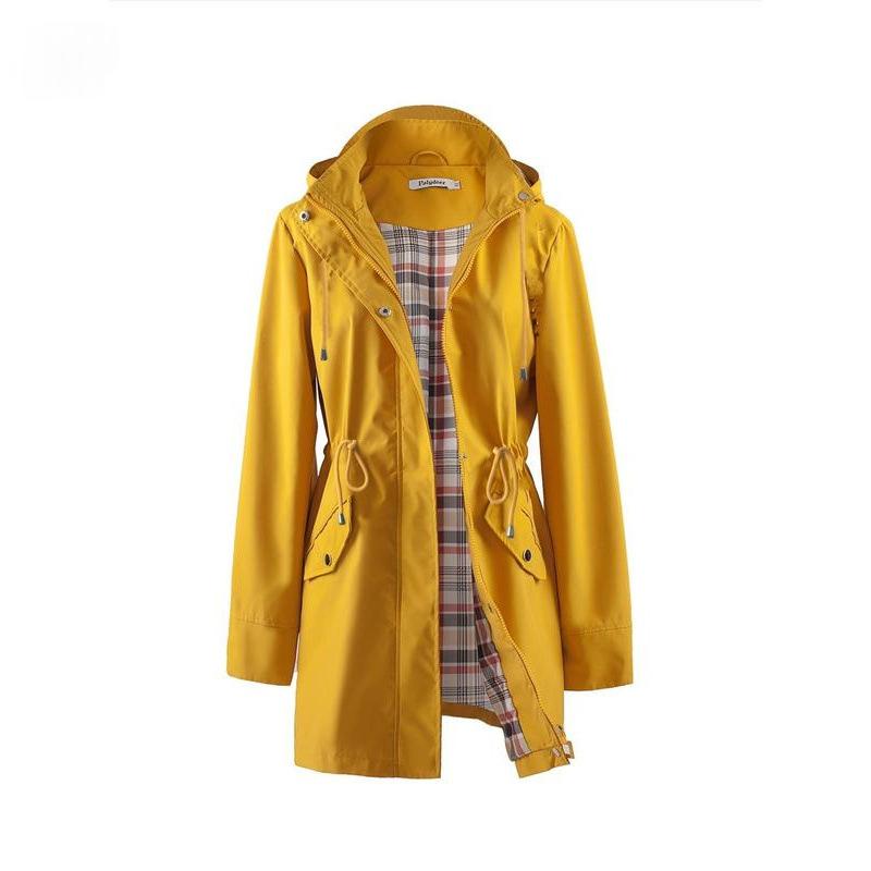 Checkierter Trenchcoat mit wasserabweisender Fütterung – Bild 7 | LuxeStyle