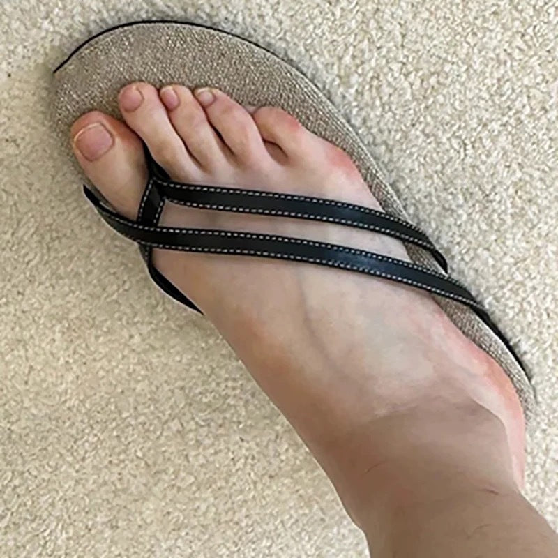 Korean-Style Leder Flip-Flops