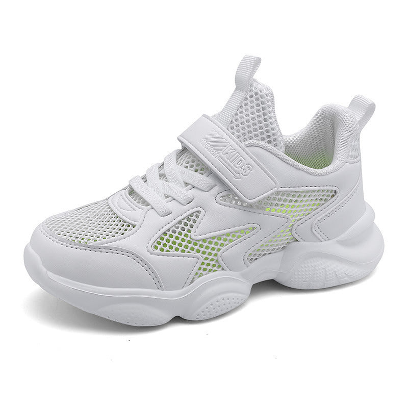 Weisse Velcro-Sneaker für Kinder