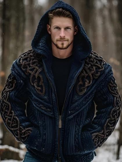 Herren Hoodie mit Reissverschluss & Print