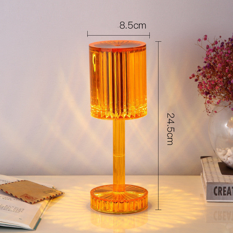 Kristall-Tischlampe mit Touch-Funktion