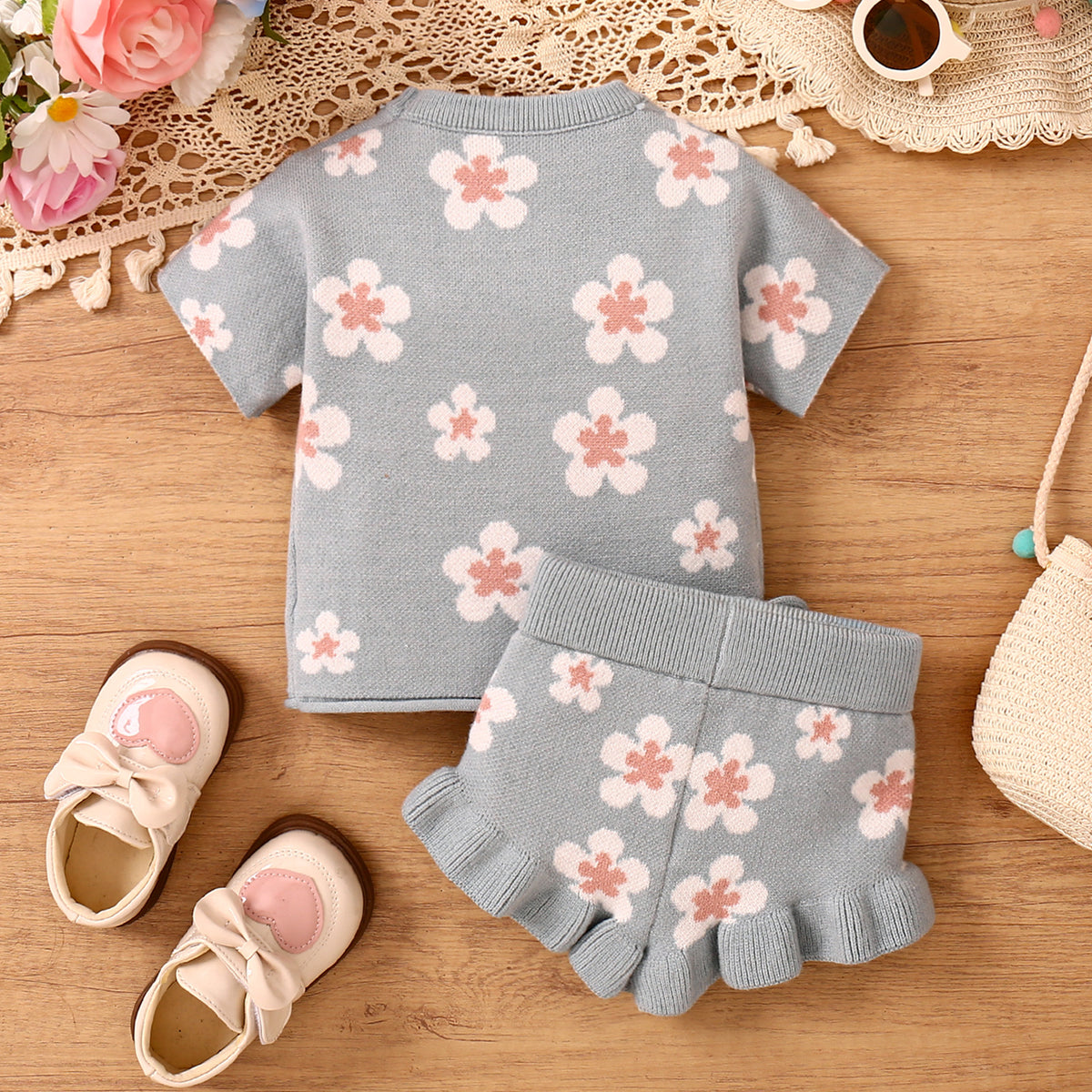 Baby-Set mit Blumenstickerei – Bild 3 | LuxeStyle