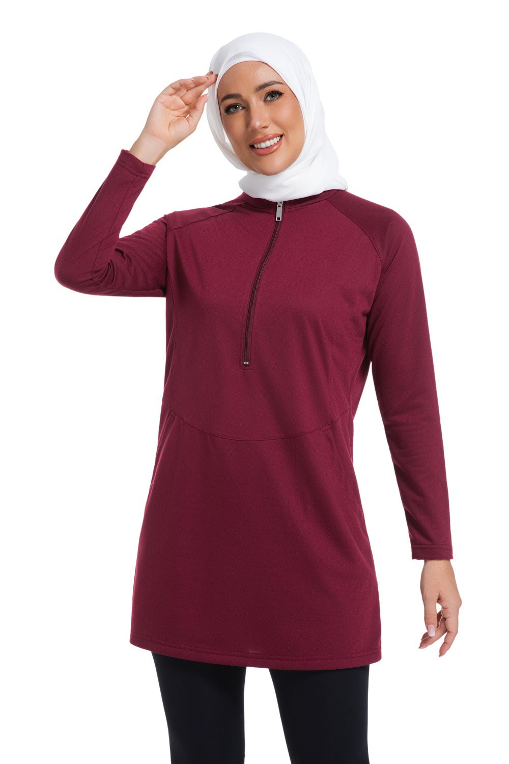 Damen Kapuzenpullover mit Reissverschluss
