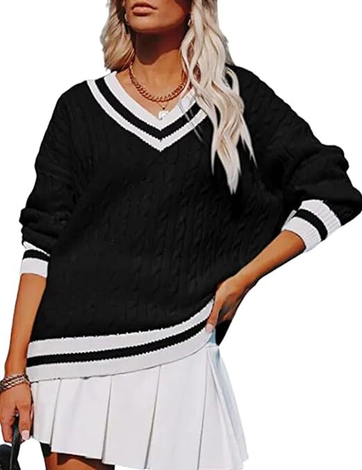 Kuscheliger Strickpullover mit V-Ausschnitt