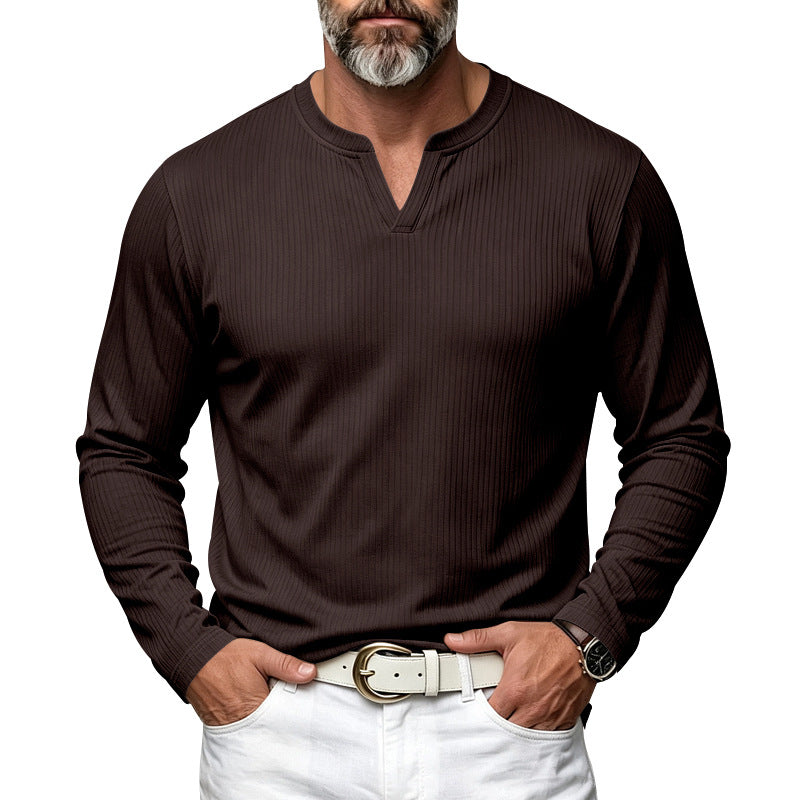 Herren Langarmshirt mit Textur – Bild 3 | LuxeStyle