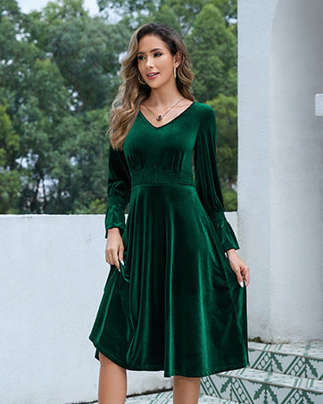 Damen A-Linien-Kleid mit ausgestellten Ärmeln – Bild 5 | LuxeStyle