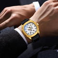 Quadratische mechanische Herrenarmbanduhr | LuxeStyle