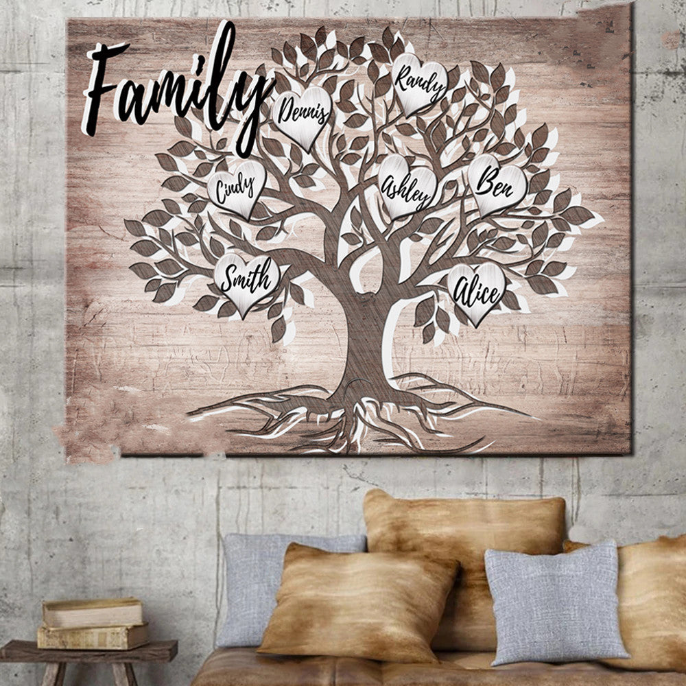 Familienstammbaum Leinwandbild mit Wunschnamen – Bild 2 | LuxeStyle