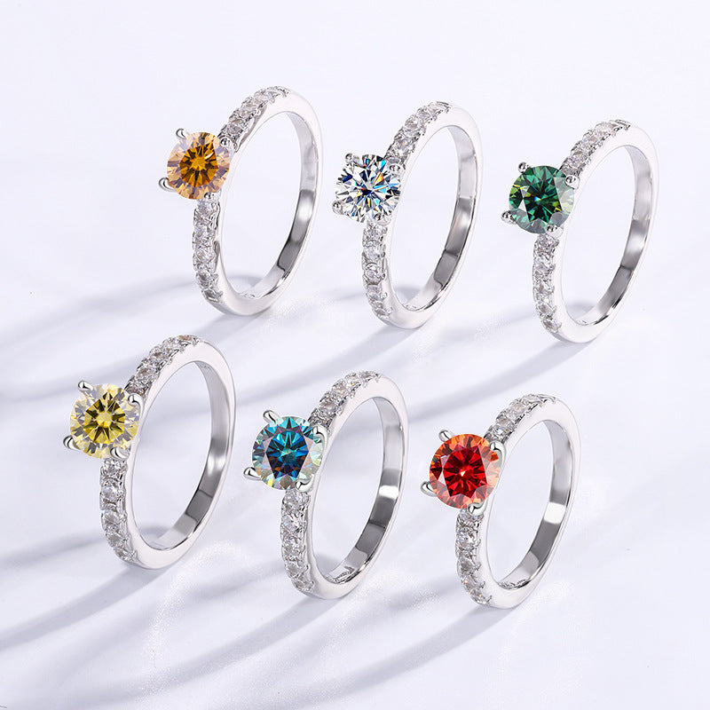 Moissanit Ring aus 925er Sterling Silber