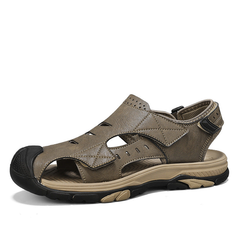 Atmungsaktive Leder-Sandalen für Herren