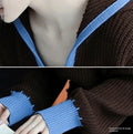 V-Ausschnitt Strickpullover im French-Style