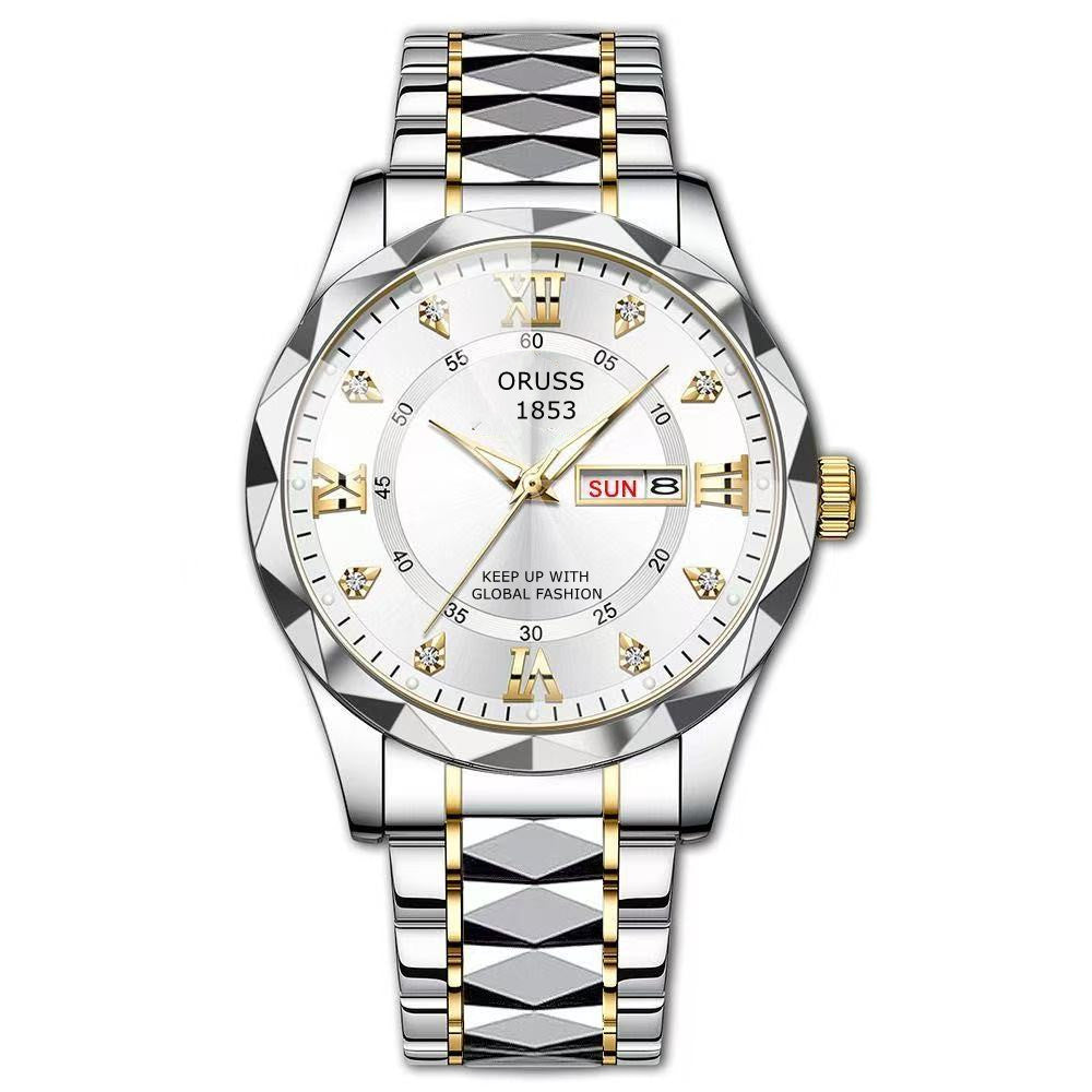 Herren-Quarz-Armbanduhr