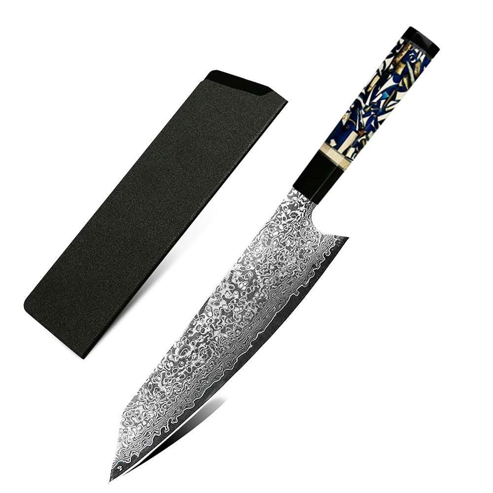 Kiryu Amber Damastmesser – Harzgriff – Bild 4 | LuxeStyle