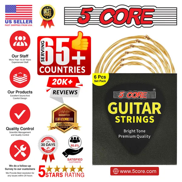 5 Core Akustikgitarrensaiten, Medium – Ansicht 5