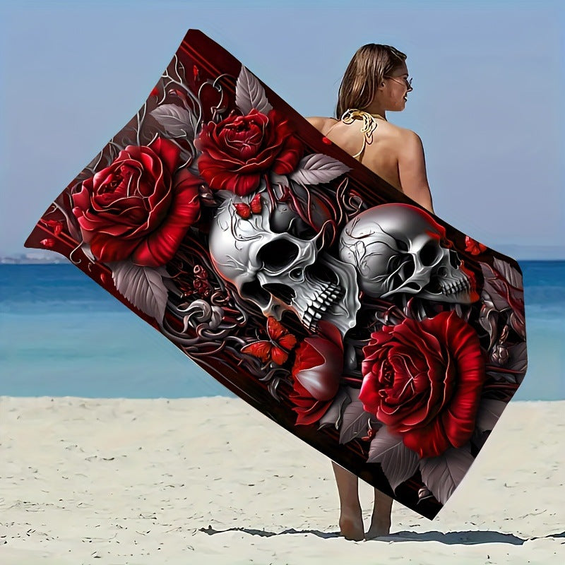 Strandtuch mit Totenkopfmuster