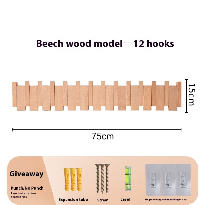 Wand-Hakenleiste aus Holz