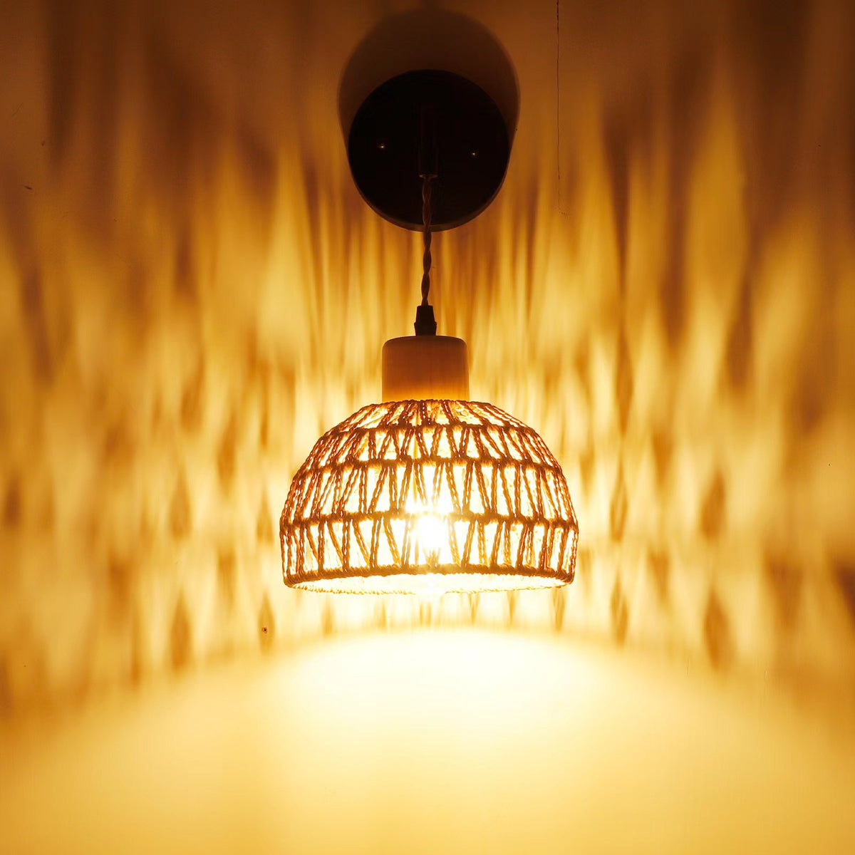 Rattan Vintage Wandlampe | LuxeStyle