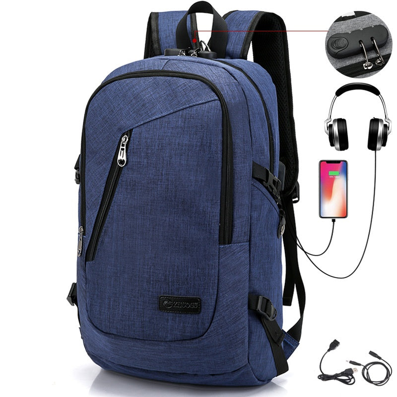 Studentenrucksack mit USB-Ladefunktion – Bild 2 | LuxeStyle