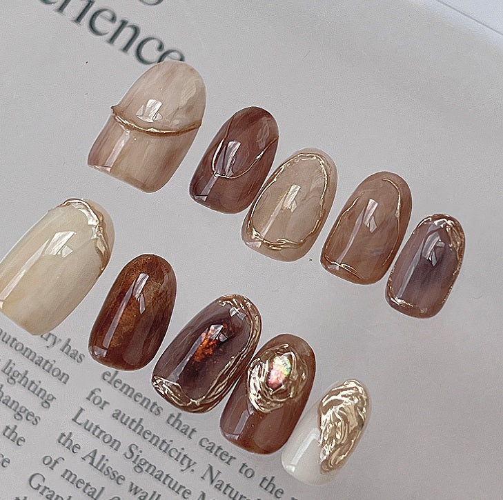 Caramel Halo Dye Press-on Nägel | LuxeStyle
