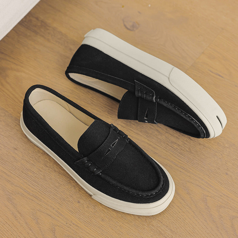 Atmungsaktive Wildleder Loafer mit Quasten