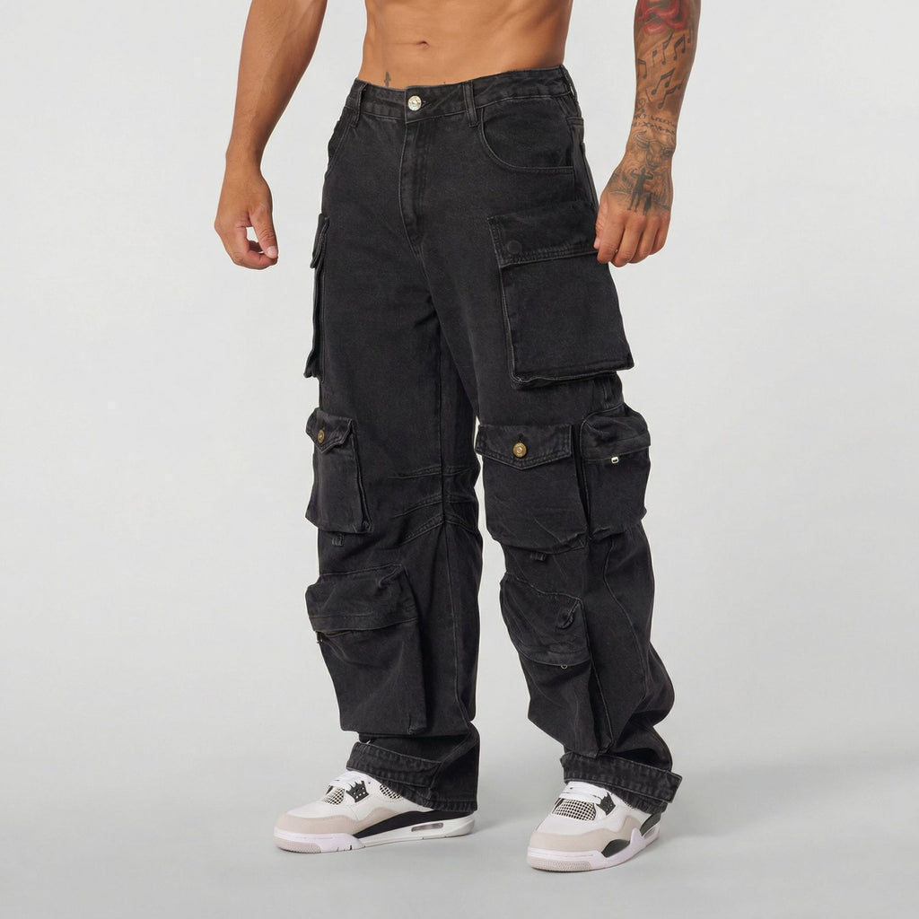Retro-Style Jeans mit Streifen