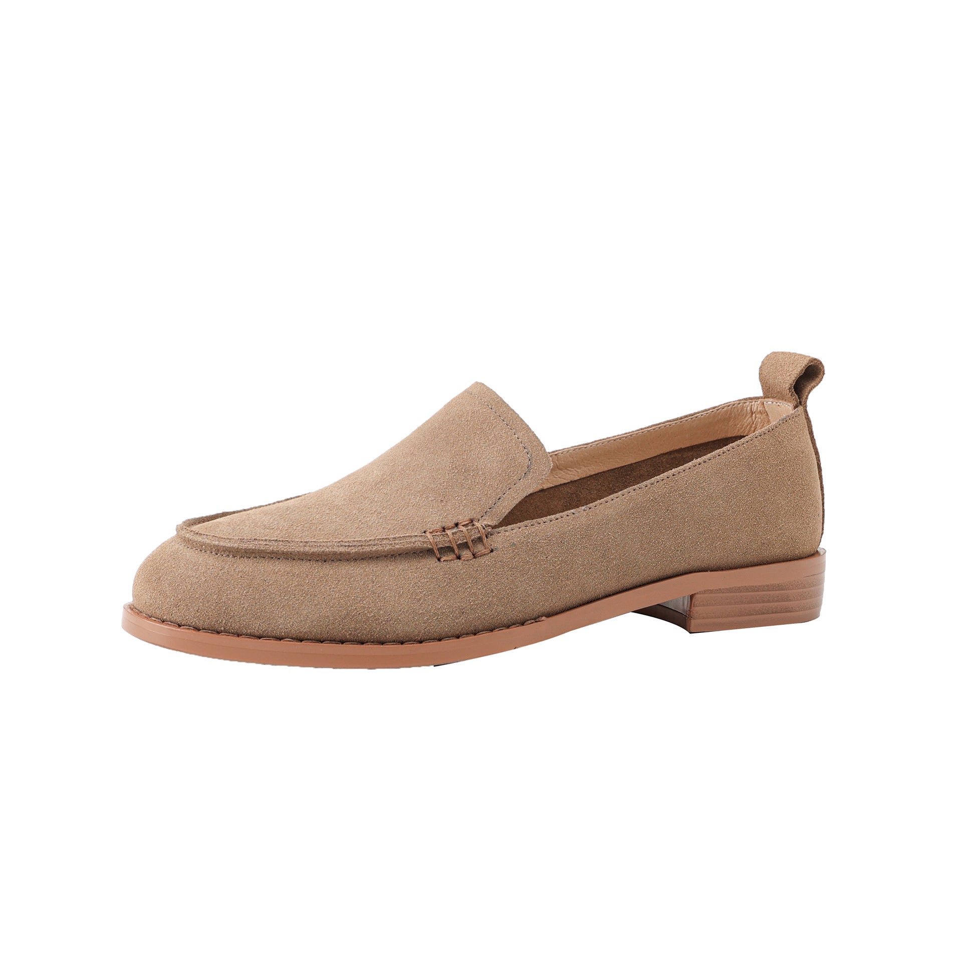 Slipper aus Wildleder mit niedrigem Absatz