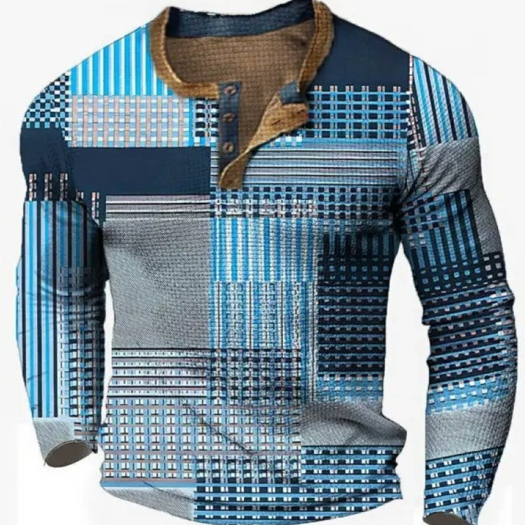 Langarm-T-Shirt mit digitalem Print – Bild 3 | LuxeStyle