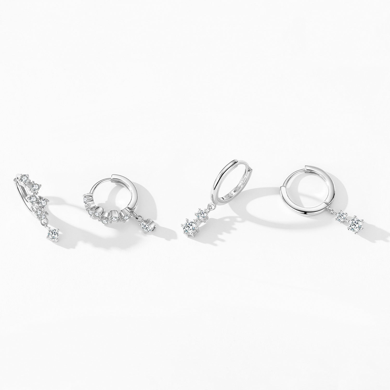 S925 Sterling Silber Ohrringe mit Zirkonia