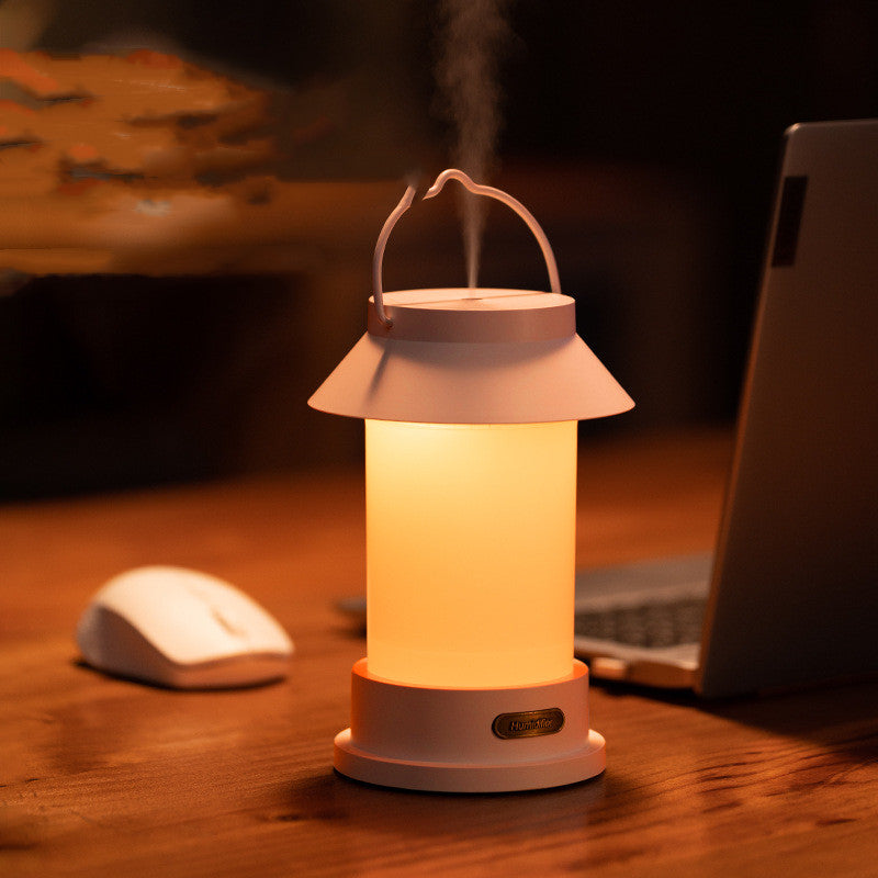 Retro-Luftbefeuchter mit LED-Lampe