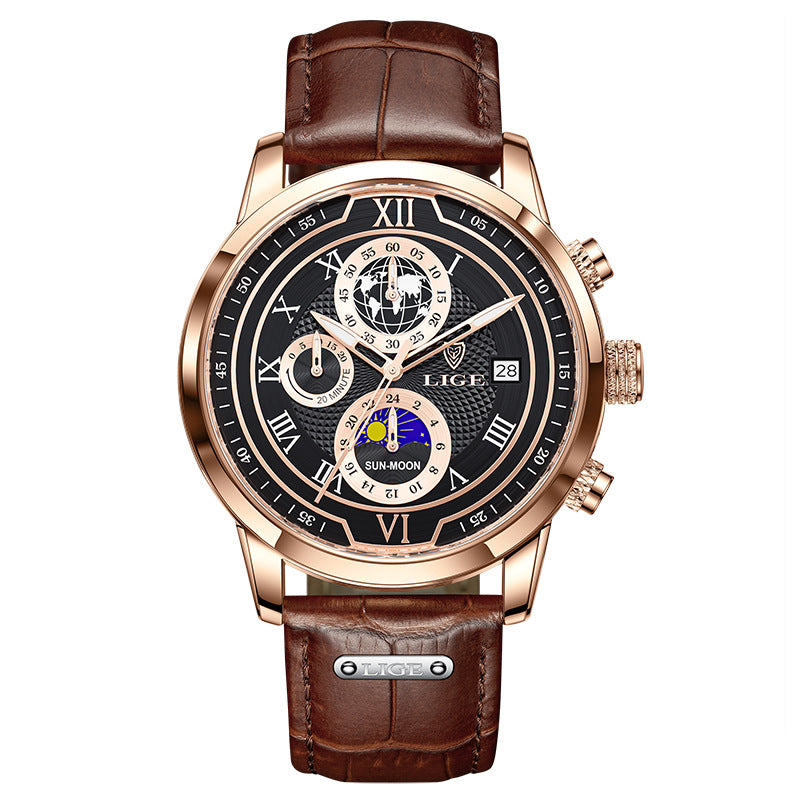Herrenuhr mit Mondphase