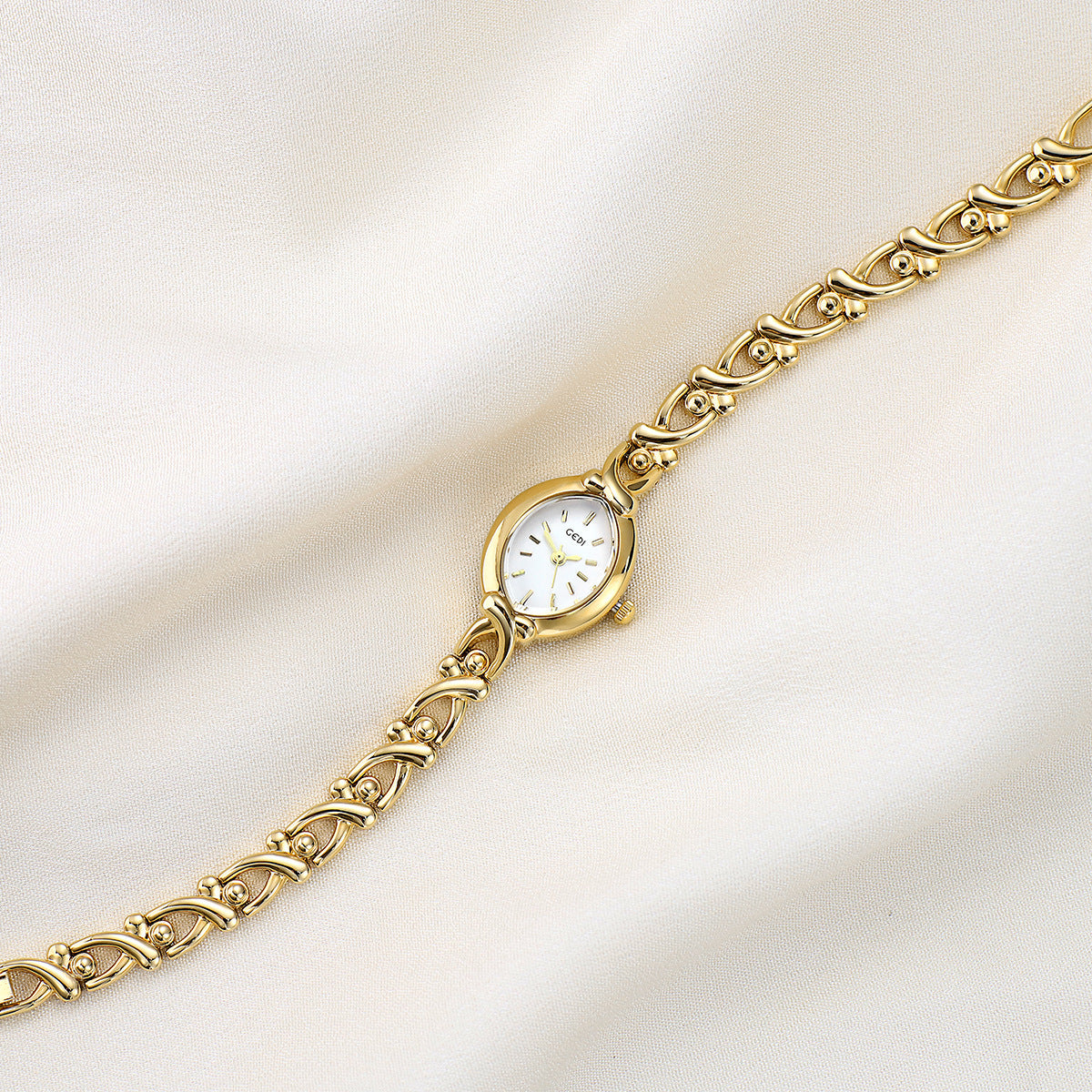 Damen-Quarzuhr – schlankes Design mit Metallband