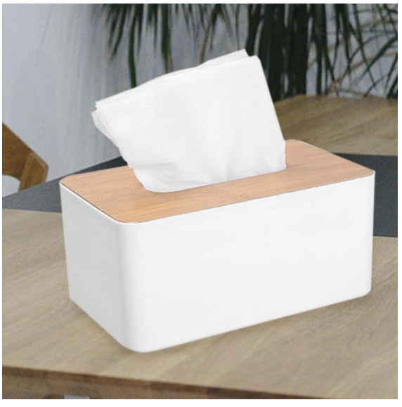 Wasserdichte Tissue-Box mit Bambusdeckel – Bild 2 | LuxeStyle