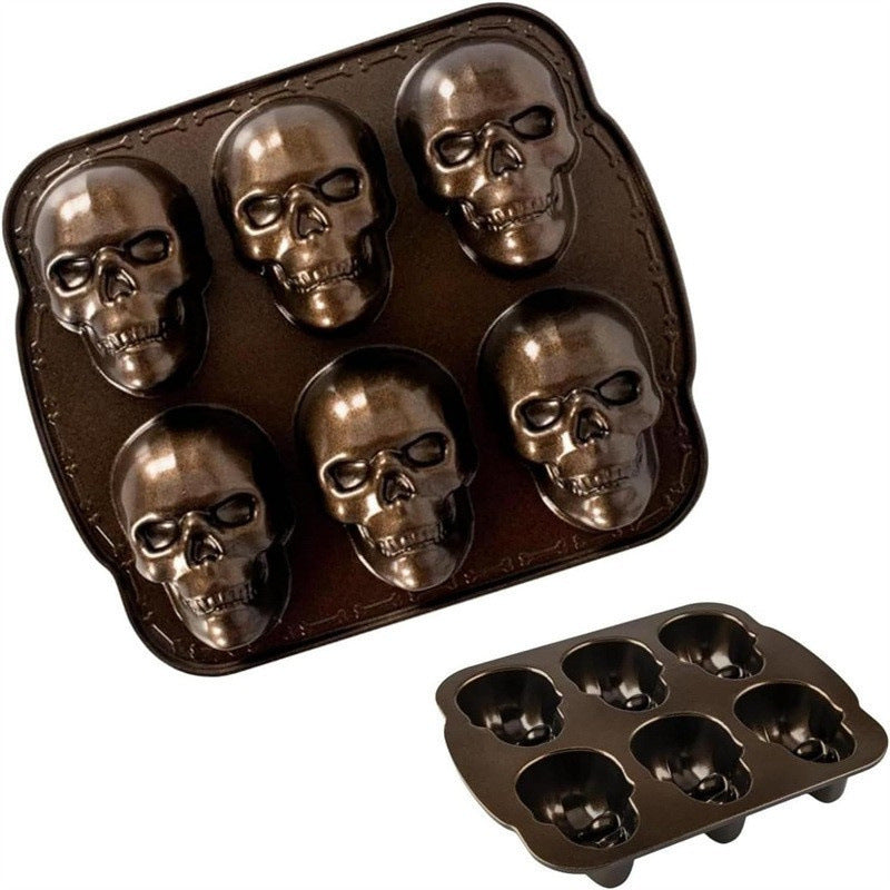 3D Totenkopf-Backform aus Aluminium