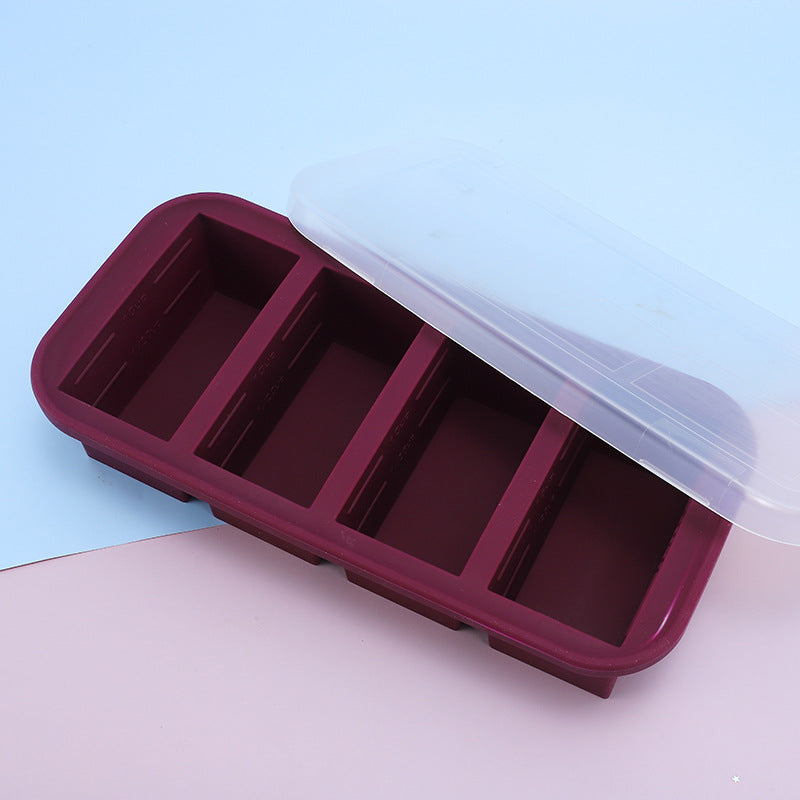 Silikon-Eiswürfelbox mit Deckel