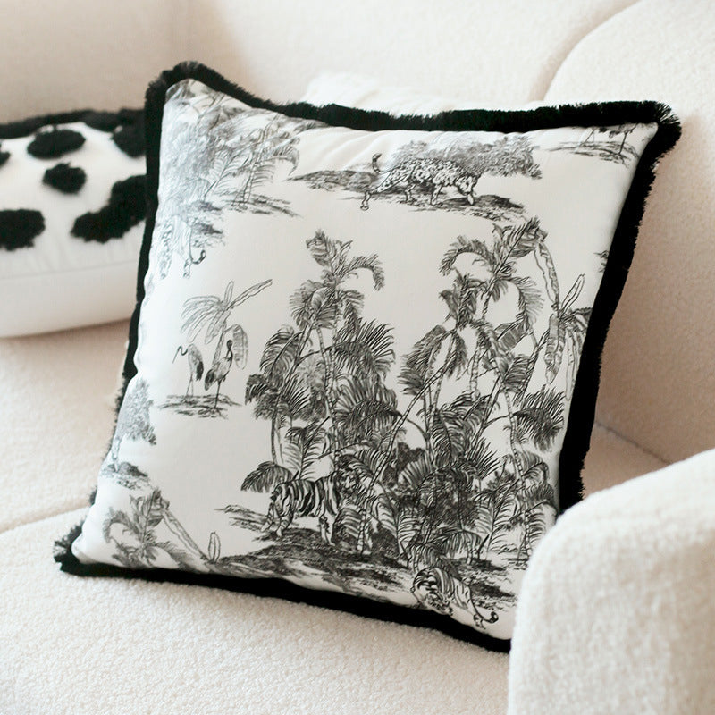 Retro Hasefell Schachbrett Sofakissen | LuxeStyle