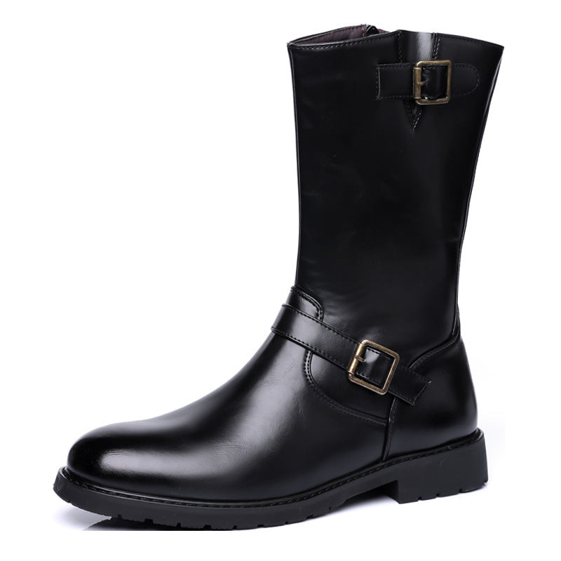 Herren Motorradstiefel mit Seitenreissverschluss