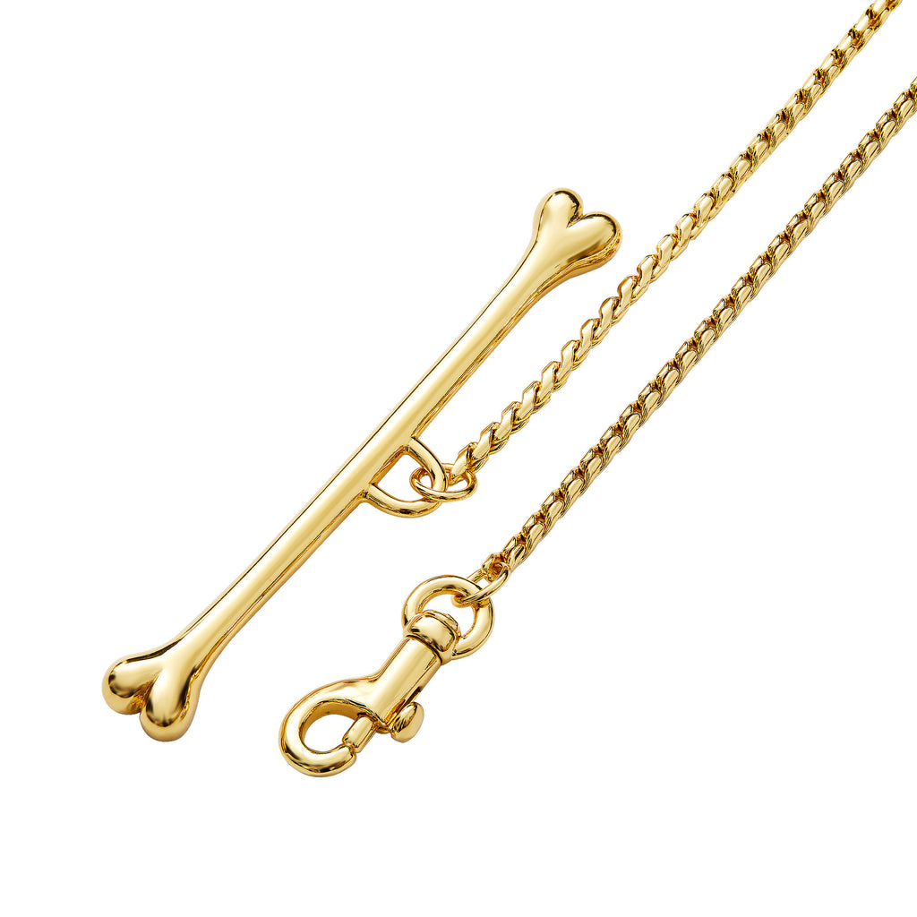 Hundeleine aus Edelstahl mit Knochengriff – Bild 7 | LuxeStyle
