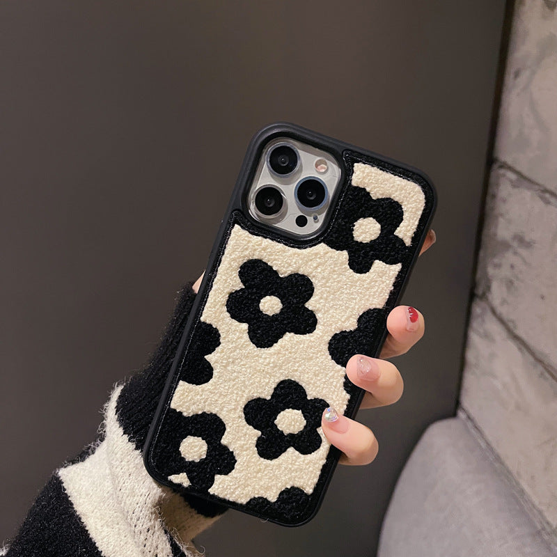 Plüschblumen Handyhülle für iPhone