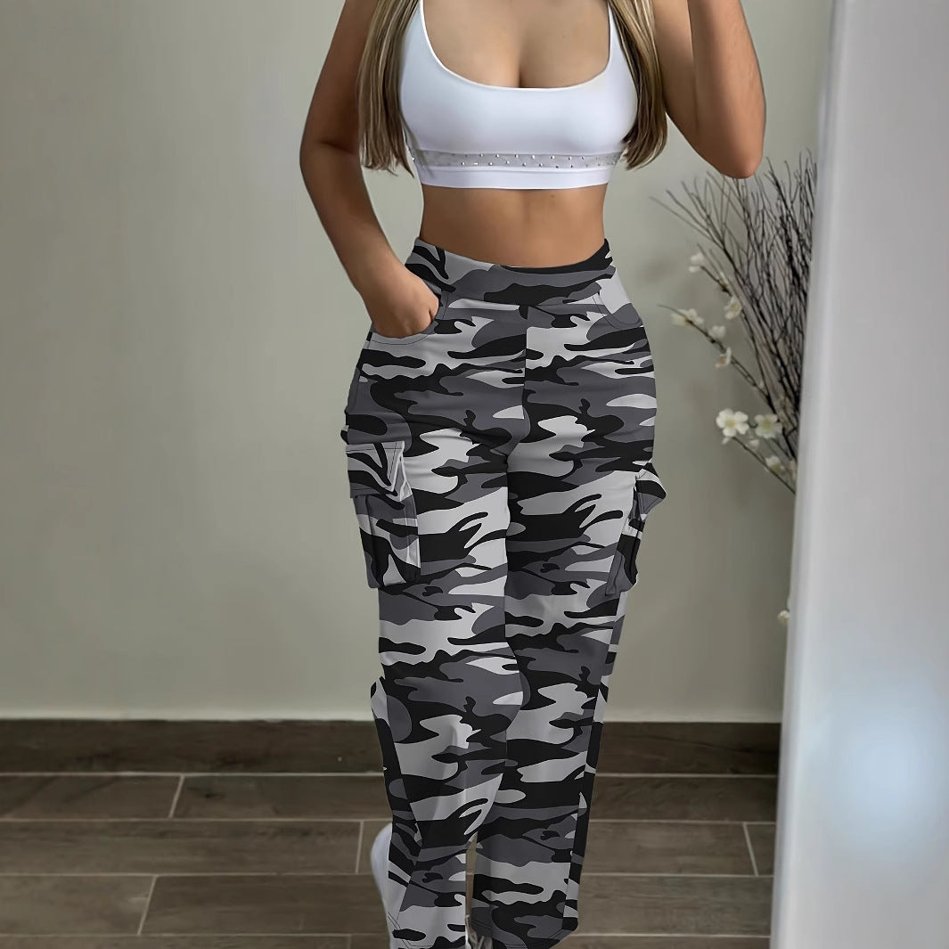 Camo Cargo Hose für Damen